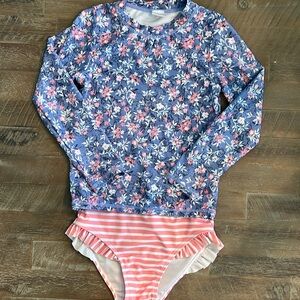 Girls Rash Guard Swimsuit - Size 7